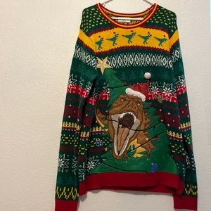 Dinosaur christmas sweater